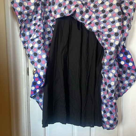 J. PETERMAN Blue Multicolor Polka Dot Lined Short Sleeve Dress$119 EUC 12 - Picture 8 of 9